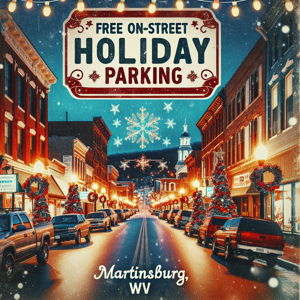 Free On-Street Parking in Downtown Martinsburg for the Holidays