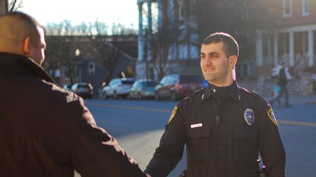 Police Officer handshake