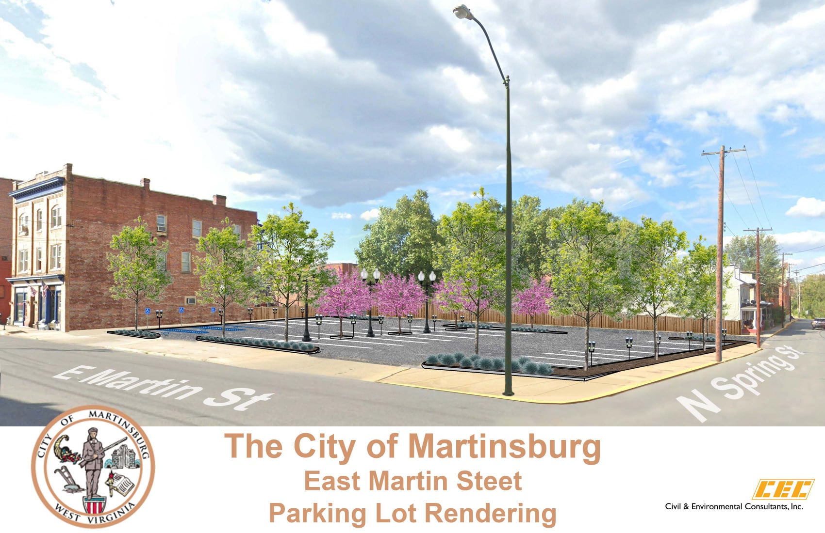 E. Martin Street Parking Lot Rendering